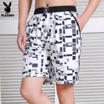 Playboy shorts summer mens Aro pants Home pajamas printed casual cotton beach pants five-point pants