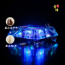 Yard table ornaments Crystal treasure printing Dharani pagoda LED lamp seven-color luminous Stupa base