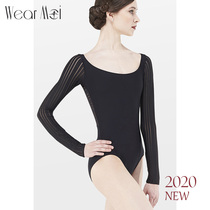 Vimo ballet body suit long sleeve dance dress female ballet practice adult black gymnastics suit form suit ISIS