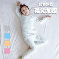 20 autumn and winter New Men and women Children Baby autumn pants cotton bottoming underwear home clothing suit cotton sweater thick