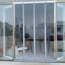 Transparent door curtain magnetic supermarket self-suction wind blocking high-end stores air conditioning fly prevention commercial hotel foyer simple heat insulation