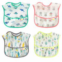 Baby eating bib baby children waterproof food bag feeding soft bib large children saliva disposable cover
