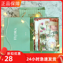 FLORA salt system vintage plant flower hand book INS Wind gift box set blank notebook stationery birthday gift