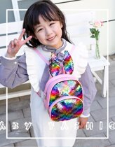 Korean childrens bag fashion sequins long ears cute treasure cross bag cute girl girl mini backpack