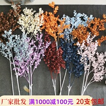 Plastic flower rime mint leaf lover grass wedding simulation flower wedding ceiling floral wedding decoration fake flower wedding decoration fake flower