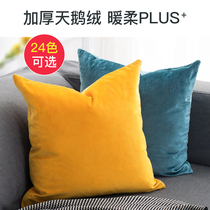 Velvet pillow cushion Velvet pillow Office sofa pillow cover without core female plush bedside large backrest