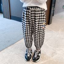 Girl Fall Plaid Pants 2021 New Internet Red Female Baby Casual Long Pants Foreign Air Children Dress Kids Spring And Autumn Clothes
