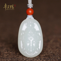(Zhuo Yuguan) Guanyin statue Xinjiang Hetian White Jade seed material Buddha statue pendant pendant declined bargaining