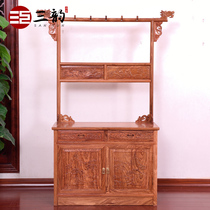 Rosewood hanger solid wood coat rack floor mahogany clothing shelf Chinese bedroom household hanger rod type