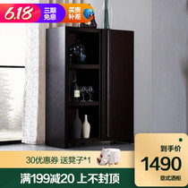 Italian Milan wine cabinet Minimalist dining side cabinet Tea cabinet Nordic solid wood locker Multi-function TV cabinet side cabinet