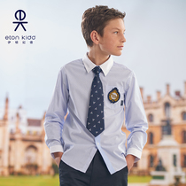 Eaton Guild brand school uniforms college boy shirt long sleeve pure cotton children striped shirt 10C160