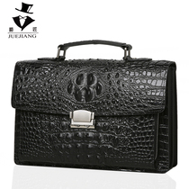 Hand Bag Mens bag mens leather bag trendy mens small briefcase mens business fashion new cowhide crocodile pattern