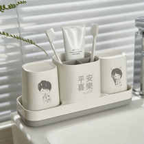 Toiletries Cup Toothpaste Shelve for washing and toothbrushing cups Cartoon Cute Creative Couple Suit Home Toilet