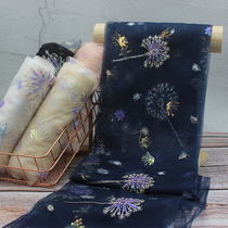 Lace trim accessories Wide black and white printed hollow skirt Lace hem fabric mesh clothing curtain decoration