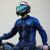 RICHA motorcycle riding suit summer denim jacket set casual men anti-drop retro locomotive suit racing suit