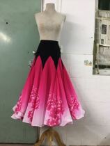 New custom-made modern dance ballroom dance big swing dress female adult Waltz national standard dance performance practice dress