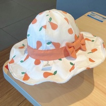 Female Baby Hat Summer Thin SUN HAT BABY PRINCESS CUTE GIRL CHILD YOUNG CHILDREN SUMMER SUN PROTECTION FISHERMAN HAT