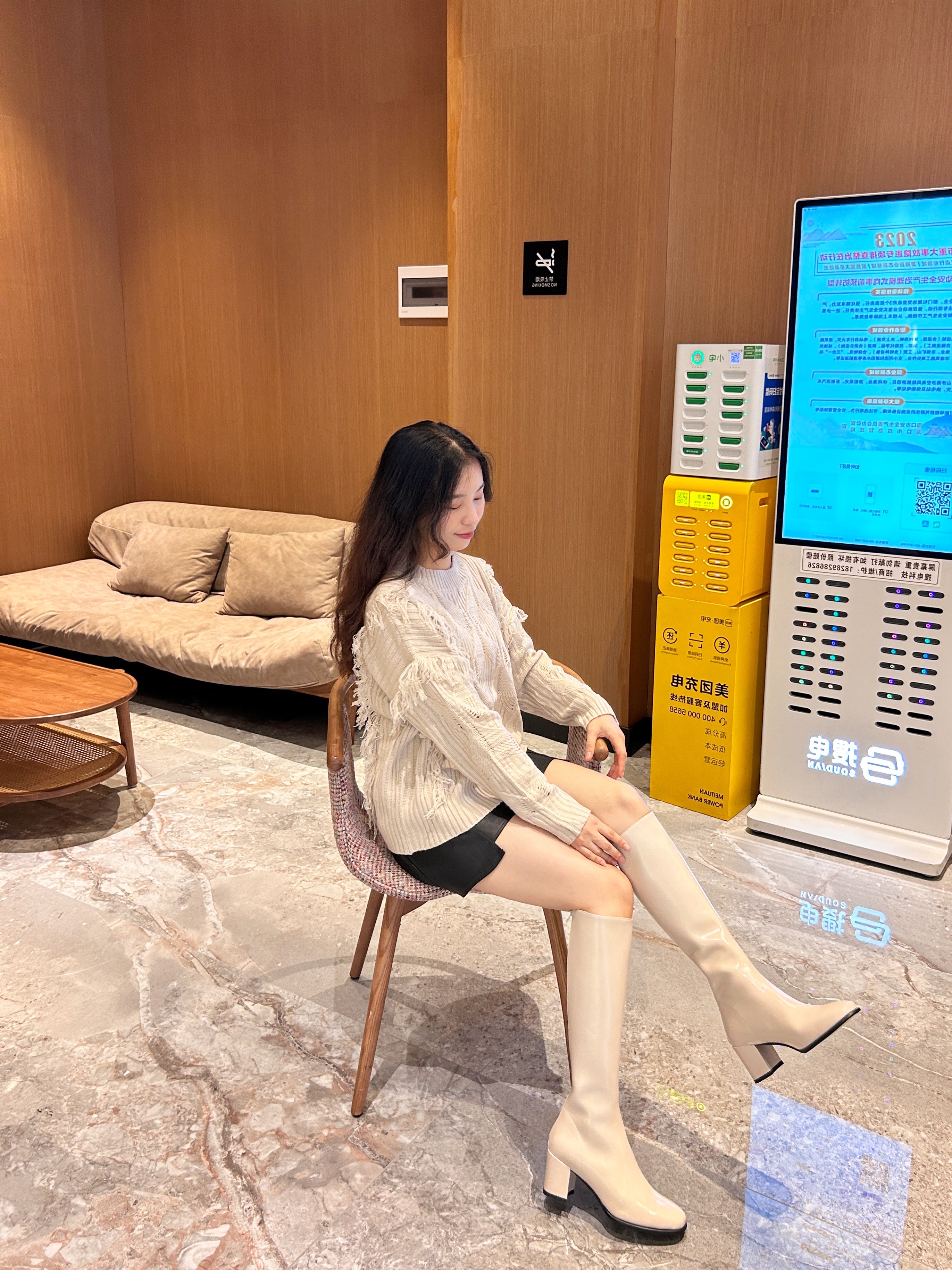 biiya比雅独立工作室 不过膝长筒靴高筒骑士女靴