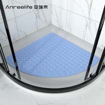 Fan-shaped shower room non-slip mat Bathroom bath mat Toilet toilet curved plastic mat Household anti-fall mat