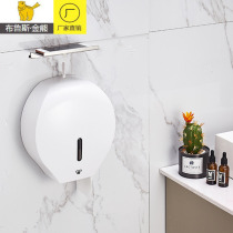 Public toilet tissue holder roll paper box with mobile phone frame waterproof large tray roll machine-free household toilet paper box