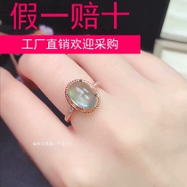 New simple ring silver holder s925 silver female ring empty support not inlaid Oval color treasure size 6x9-8x12mm