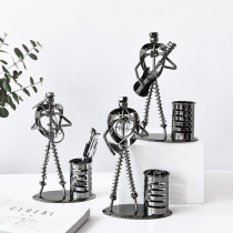 Creative fashion guitar pen holder exquisite Nordic personality simple light luxury office study desktop ornaments art