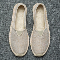 2019 new linen-soled shoes handmade fashion straw shoes linen shoes sweat-absorbing breathable one-pedal lazy Mary shoes