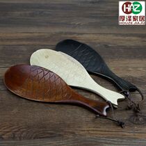 Japanese style and Fengfish shaped rice shovel Original wooden retro - wood meal spoon Japanese creative retro kitchen supplies are not sticky