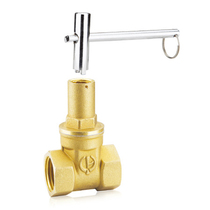 Obba silver full copper table front valve water meter valve with lock gate valve anti theft self coming 4 6 points 1 inch DN15 20 25