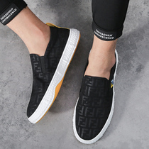  Summer mens shoes pedal shoes shoes mens fashion black trend mens breathable casual shoes Lazy canvas shoes