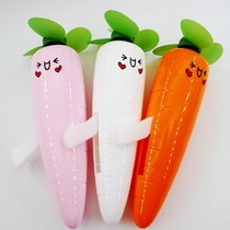  Mini hand-pressed fruit cartoon fan radish manual small fan convenient handheld student gift Childrens gift