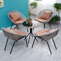 Rattan chair three sets outdoor patio rattan chairs home minimalist casual combined outdoor balcony table and chairs small tea table