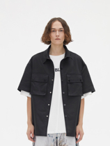 BONELESS nylon pocket shirt jacket Fashion brand street loose shirt jacket Wild trend men