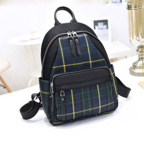 Boomer Girls Bag 2021 New European And European Fashion Canvas Plaid Double Shoulder Bag Girls Casual College Satchel Bag Travel Backpack