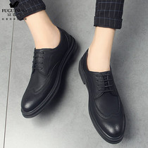 Chao brand 2020 new mens shoes spring and autumn pointed British leather business leather shoes Korean trend wild casual shoes