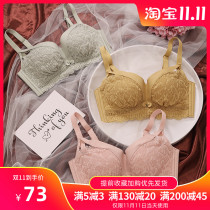 Flat chest must enter the Celebrity Underwear Female summer small chest gathered not empty cup sexy lady bra anti-sagging bra