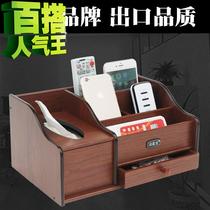 Tissue box Wooden pumping carton Chinese style l multi-function household living room simple coffee table desktop remote control napkin collection