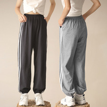 Girl Casual Pants Loose Pants 2022 Summer Dress New CUHK Children Slim Fit Pants Foreign Air Kharen Pants Sports Pants