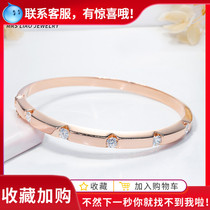 Mrs Liao Jewelry 18K rose gold and white gold 1 carat diamond bracelet Female 5 diamonds Real diamond jewelry Custom