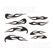 Suitable for the Harley Voyager street Great Glide Tank Side Case Head Hood Flame Patch Flowers 