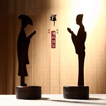 Zen wood carving ornaments Japanese paulownia crafts small pieces display stand multifunctional Beth beads and rosary hangers boutique