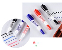 Jin Wannen thickness double-head whiteboard pen erasable two-head large-capacity Office teaching training whiteboard pen red blue black children water-based pen writing pen G-0601 large pen