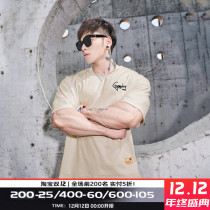 GYMDOG homemade Tide brand summer fitness short sleeve sports T-shirt men running training large size loose half sleeve clothes