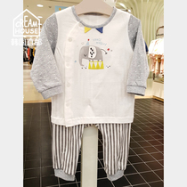 (CreamHouse) Korean circus baby boy baby spring and autumn long sleeve cotton underwear suit