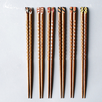 Blue Lotus home parquet Indonesian imported iron wood natural wood wood chopsticks Japanese tableware