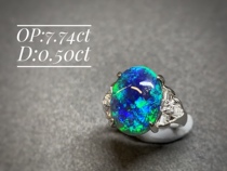 Sold Opal Island Collectible Blue Green Lightning Ridge Black Opal Ring