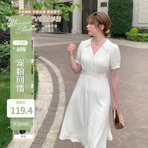 (Pet feedback : 60% off buy non - quality problems do not change ) v - collar shirt dress woman is slim