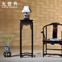 Red Acid Branches Bat Sage Flower Shelf Minqing Classical Living Room Furnishing with a few shelves Artificial engraving Elegant Red Wood Furniture