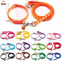 Puppy dog with bell collar traction rope cat neck coil dog chain small dog rope Teddy bear