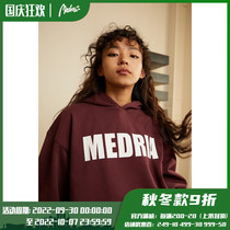 MEDRIA large letter LOGO hoodie trend autumn and winter five-color cotton jacket hooded loose pullover sweater sports
